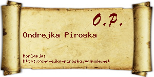 Ondrejka Piroska névjegykártya