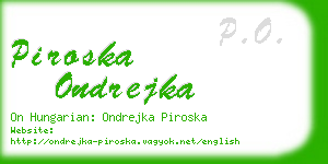 piroska ondrejka business card